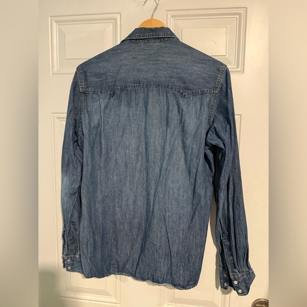 H&M Denim Blue Men's Shirt - Picture 2 of 3